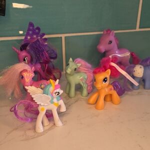 My Little Pony Mini Figure Set — White, Purple, Orange, Green, Pink